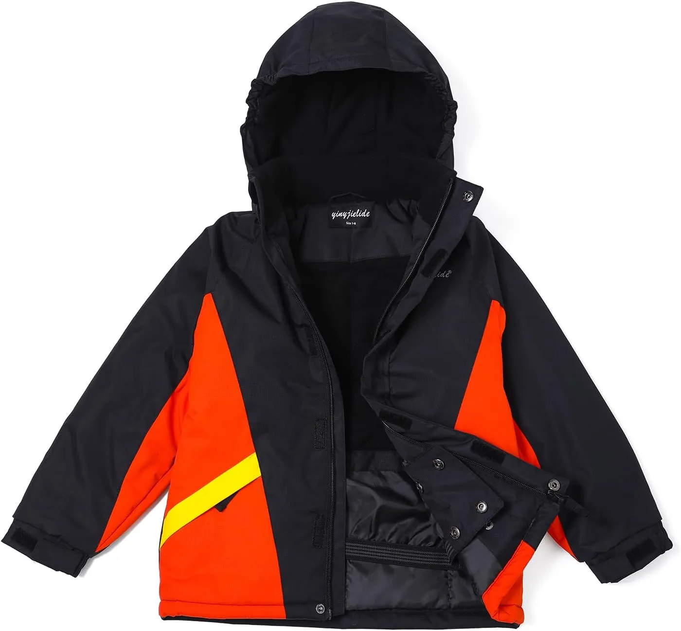 Boy's Waterproof Ski Jacket,Kids Warm Winter Snow Coat,Hooded Fleece Outwear,Windproof RainCoat
