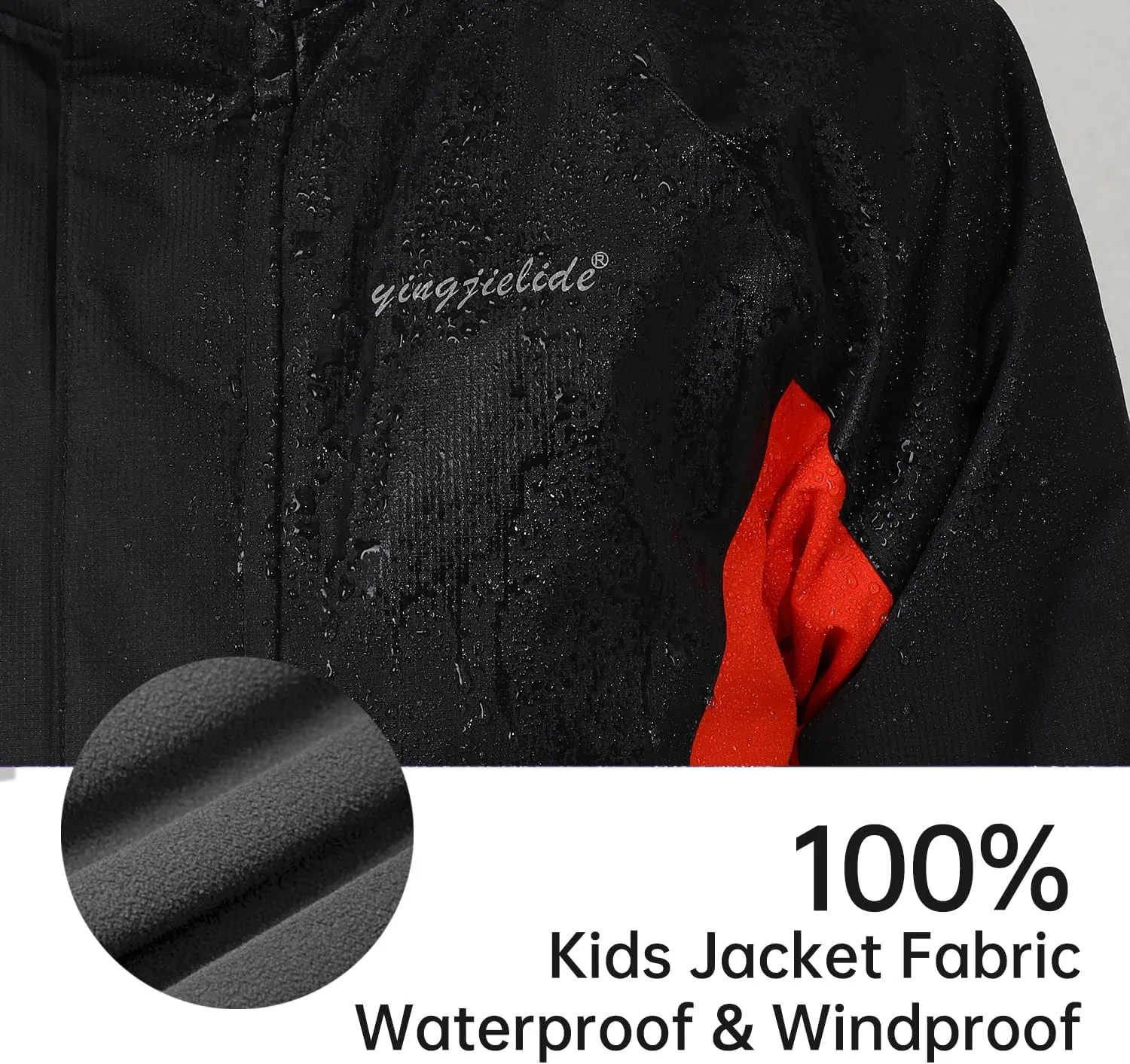 Boy's Waterproof Ski Jacket,Kids Warm Winter Snow Coat,Hooded Fleece Outwear,Windproof RainCoat