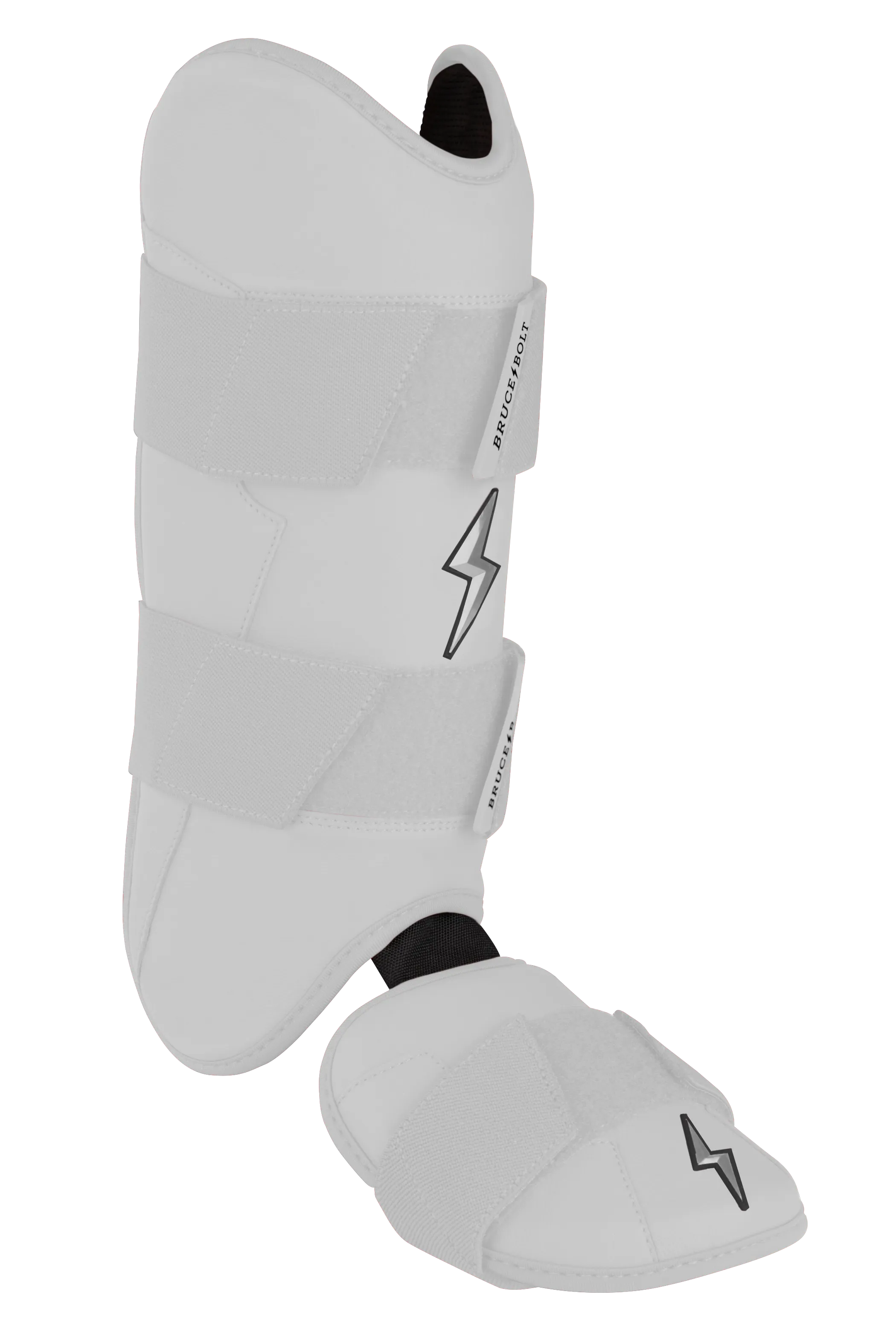 BRUCE BOLT Chrome Series Leg Guard - WHITE