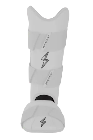 BRUCE BOLT Chrome Series Leg Guard - WHITE