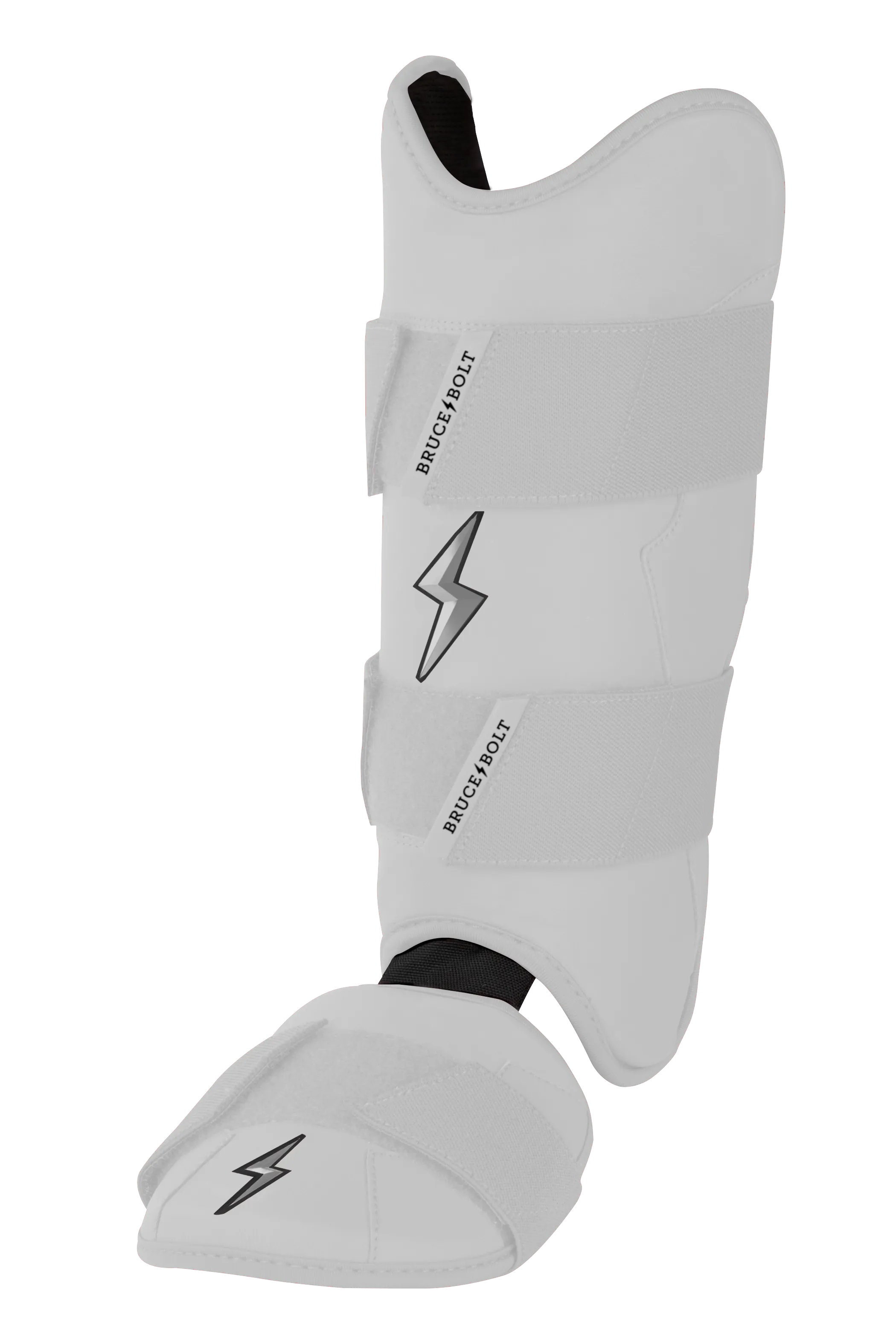 BRUCE BOLT Chrome Series Leg Guard - WHITE