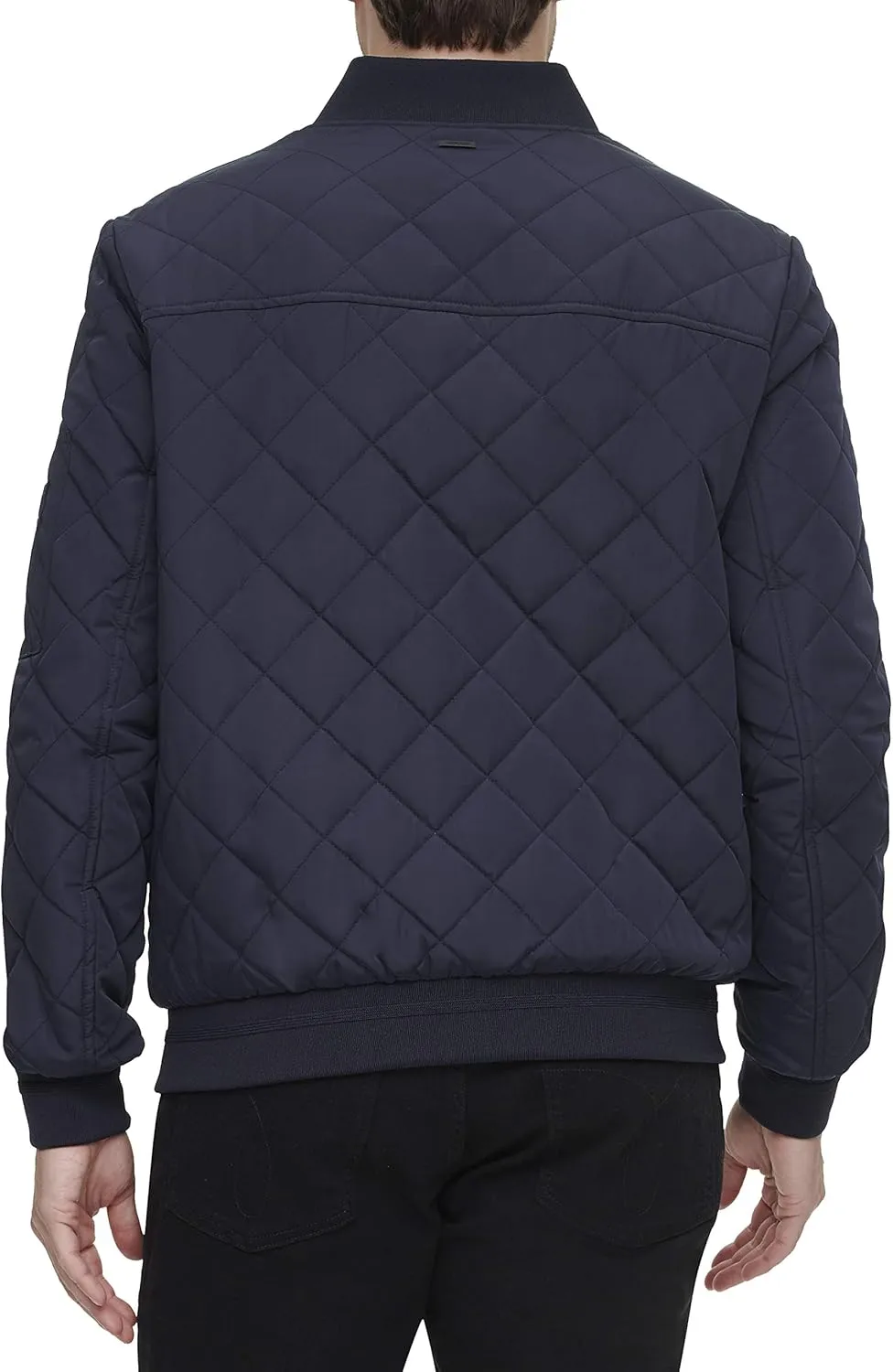 Calvin Klein Men's Quilted Zipper Detail Flight Jacket