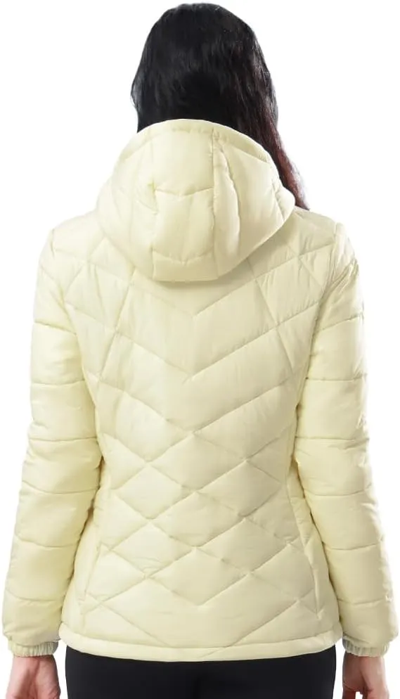 CAMEL CROWN Women's Hooded Puffer Jacket with Heat Reflective Lining Lightweight Winter Coat Warm Jacket