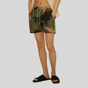 Camo Zig Zag Swim Shorts - Green