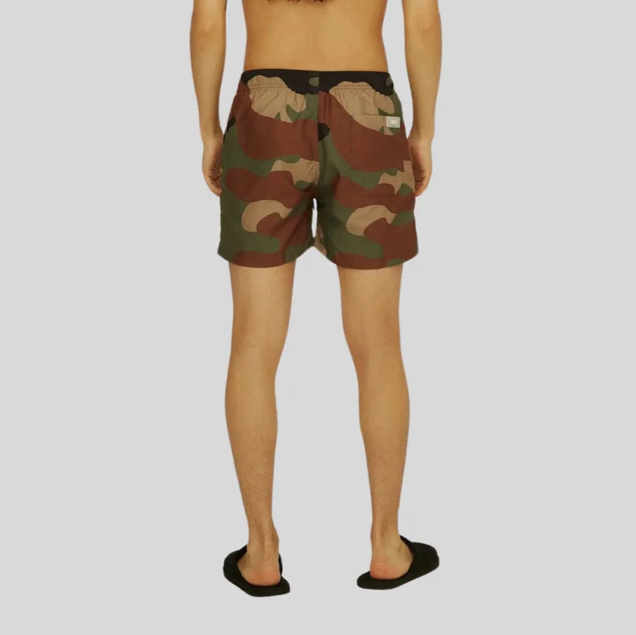 Camo Zig Zag Swim Shorts - Green