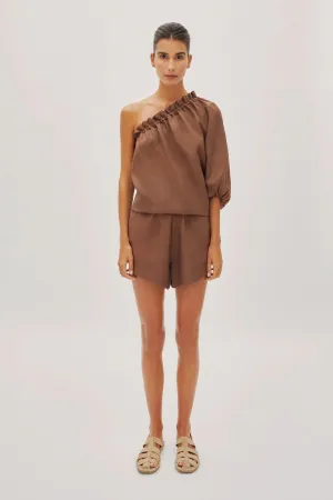 Capri Cappuccino Linen Shorts