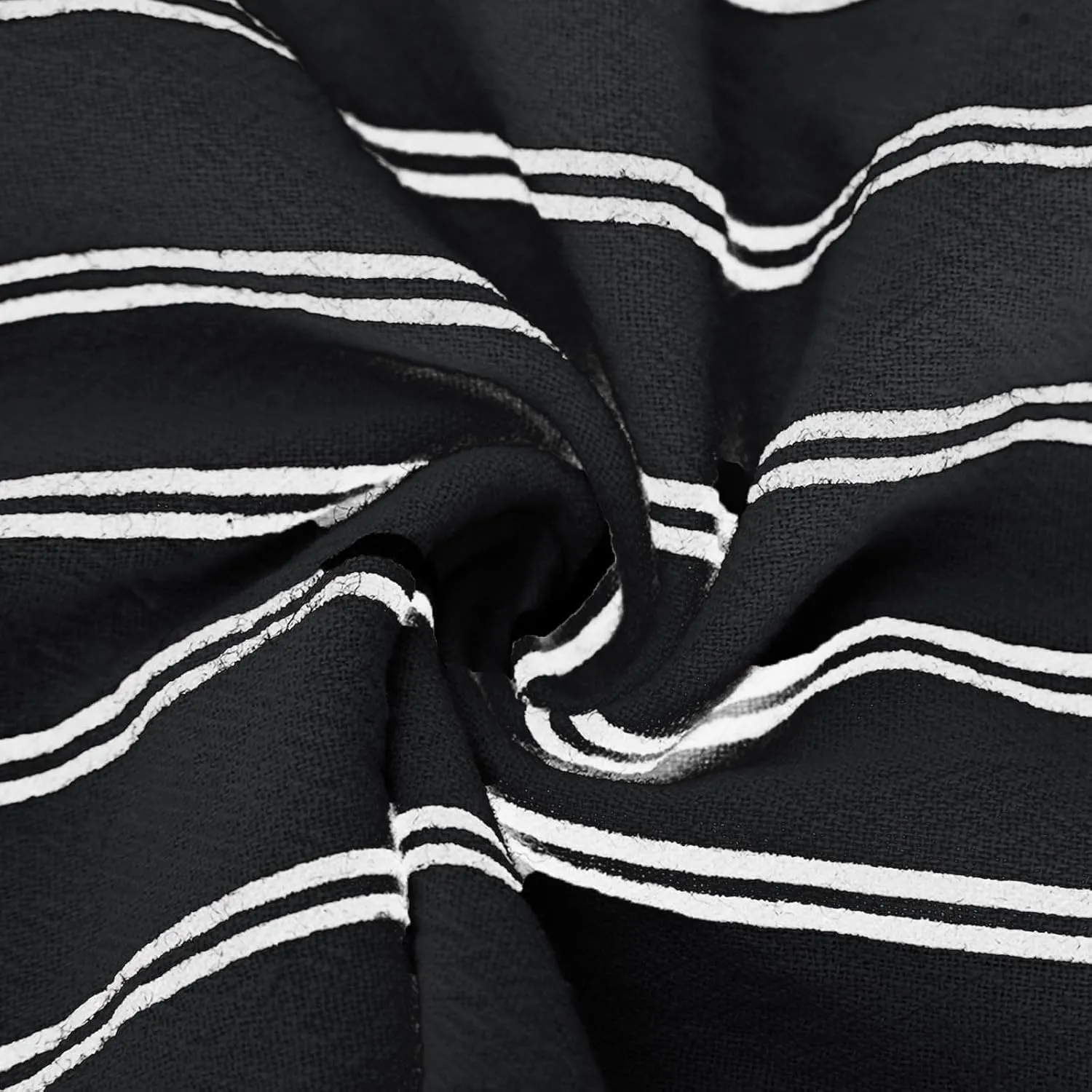 Capri Pants for Women Cotton Linen Casual Summer 2025 Wide Leg Loose Drawstring Elastic Waist Striped Cropped Trouser