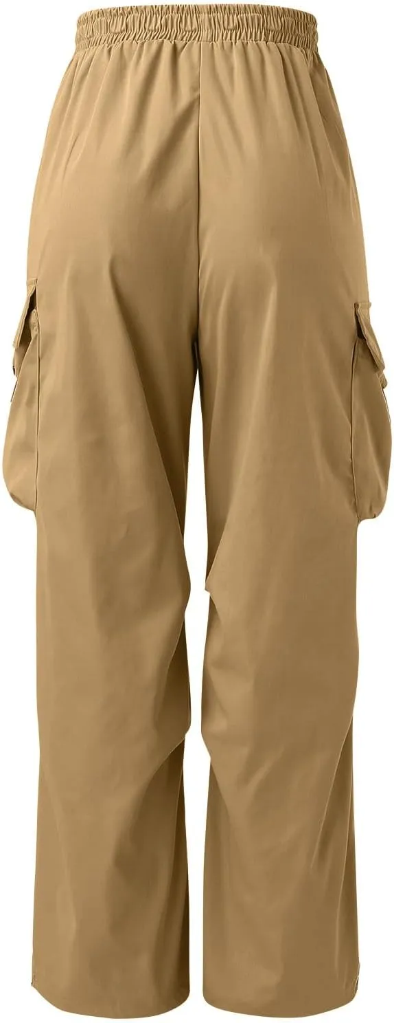 Cargo Pant for Men Casual Work Pant Drawstring Elastic Waist Cotton Stretch Sweatpants with Pockets
