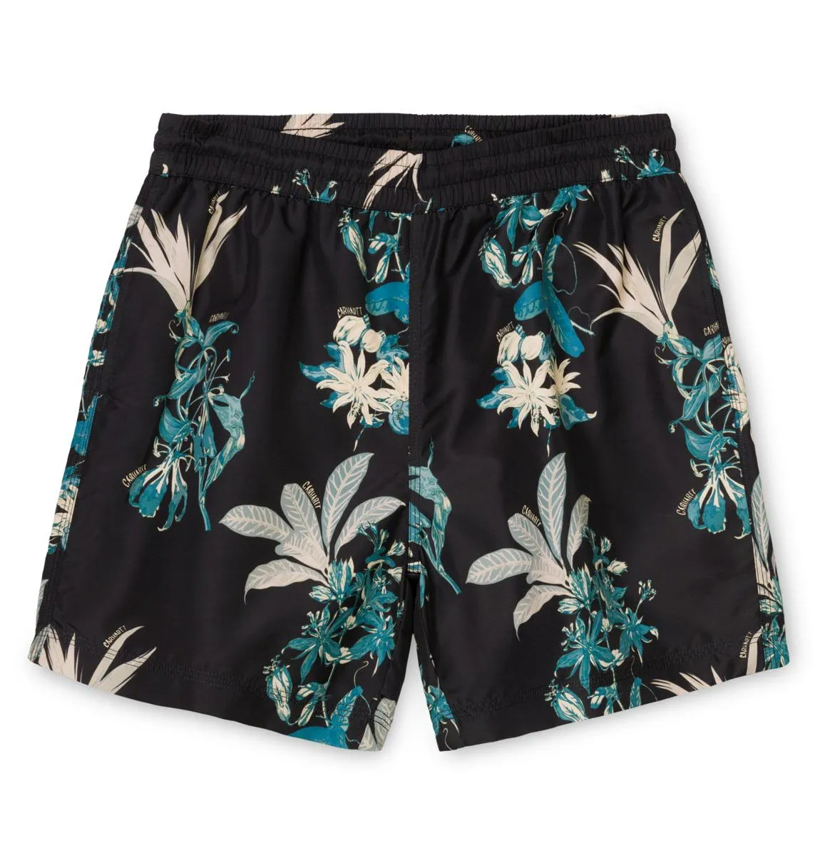 Carhartt WIP Drift Swim Trunks – Hawaiian Floral Print – Black