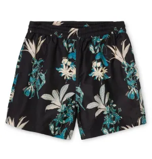 Carhartt WIP Drift Swim Trunks – Hawaiian Floral Print – Black