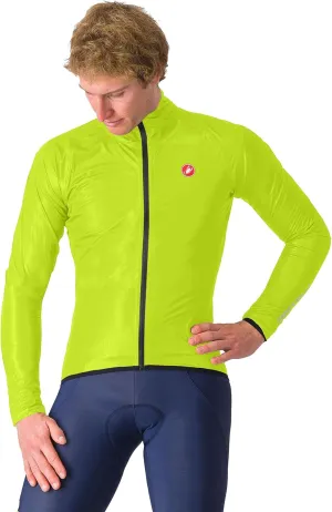 CASTELLI Mens Squall Shell Jacket, Full Waterproof, Windproof Lightweight Reflective Jacket for Road Cycling & Gravel Biking