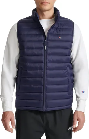 Champion Men's Packable Puffer Vest with Stand Collar