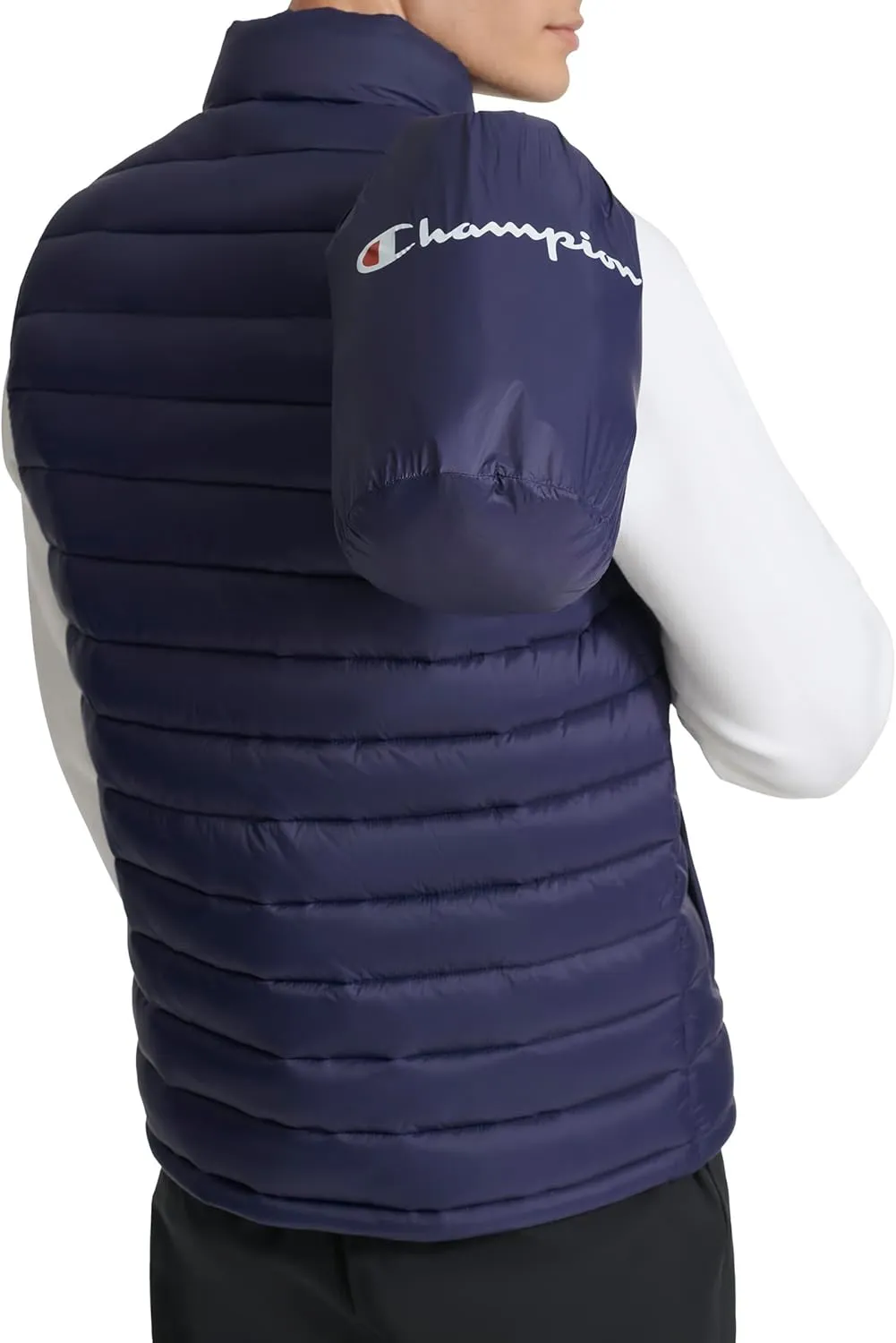 Champion Men's Packable Puffer Vest with Stand Collar