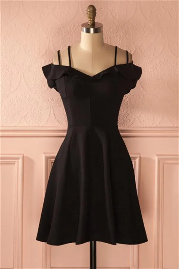 Charming Black Short Homecoming Dress Cocktail Dress
