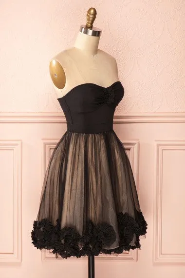 Charming Sweetheart Short Black Homecoming Dress Party Dress
