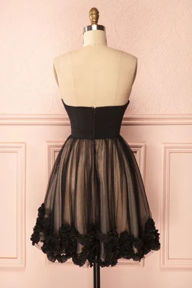 Charming Sweetheart Short Black Homecoming Dress Party Dress