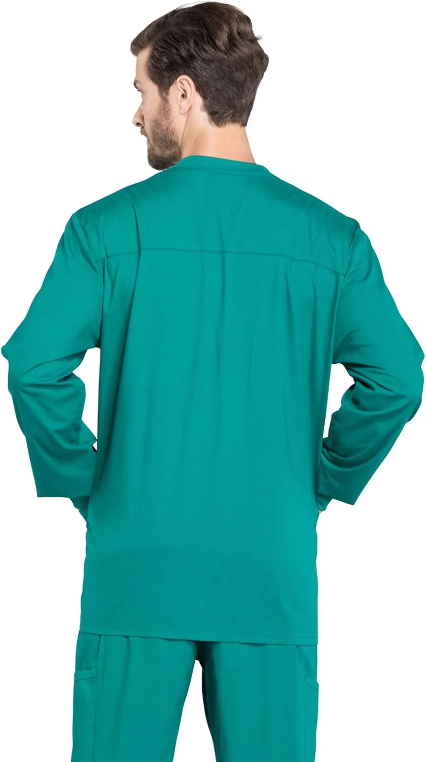 Cherokee Men's Medical Scrub Jacket Snap Front with Long Sleeve WW360