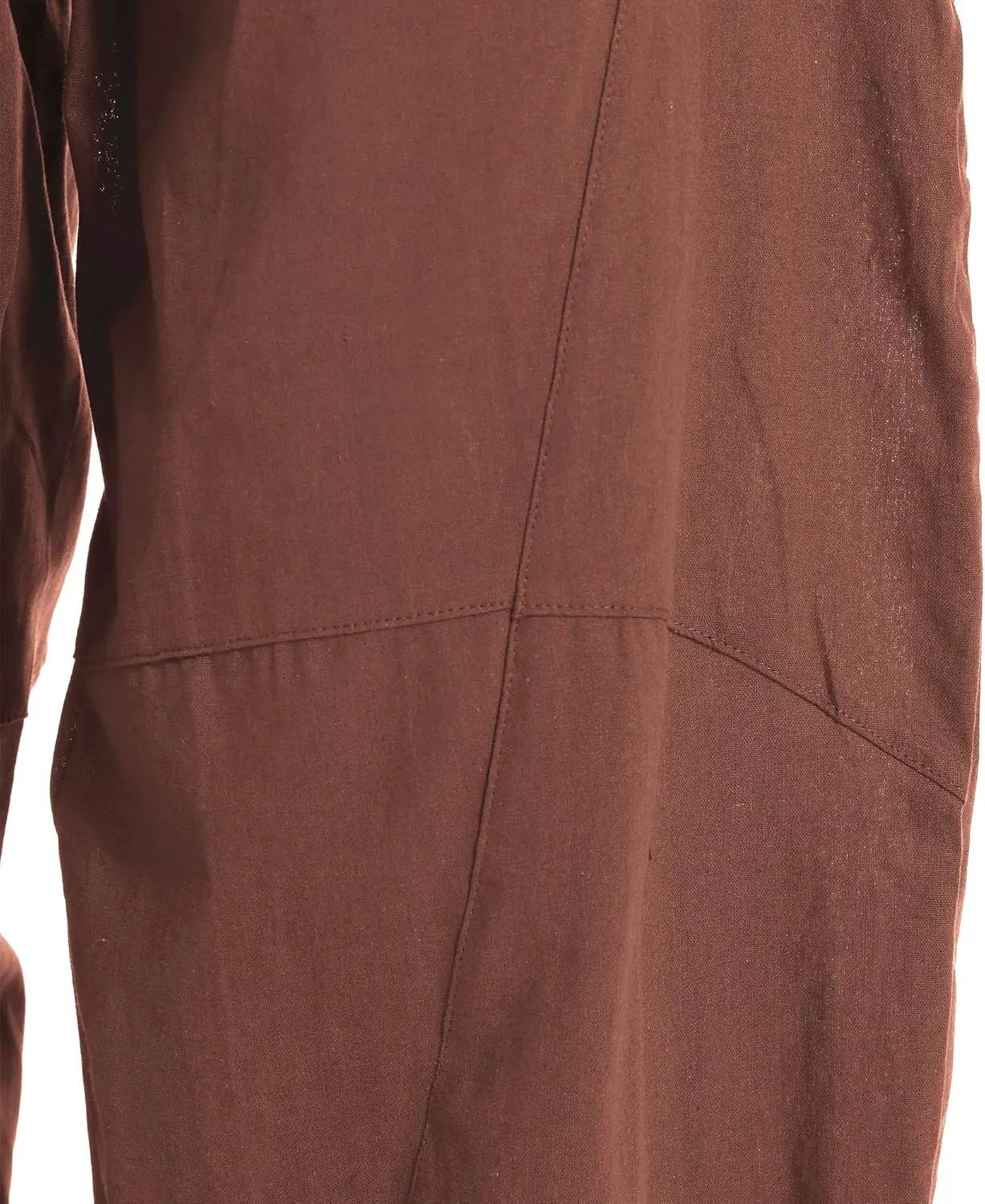 CLANMILUMS Men's Casual Cotton Linen Pants Loose Elastic Waist Summer Beach Trousers