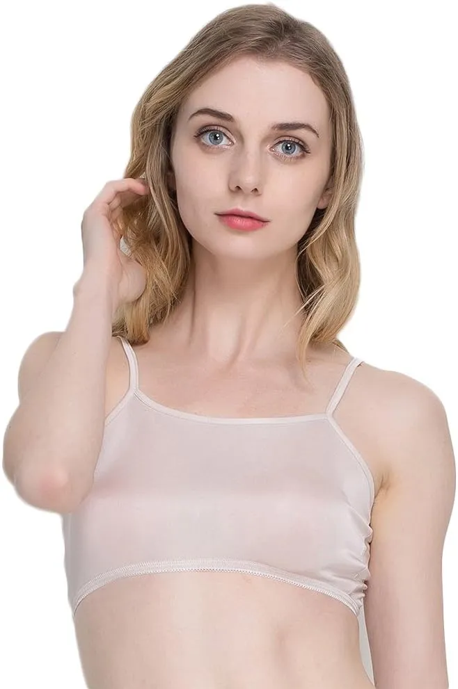 CLC Women's Mulberry Silk Half Camisole Non-Padded Tops