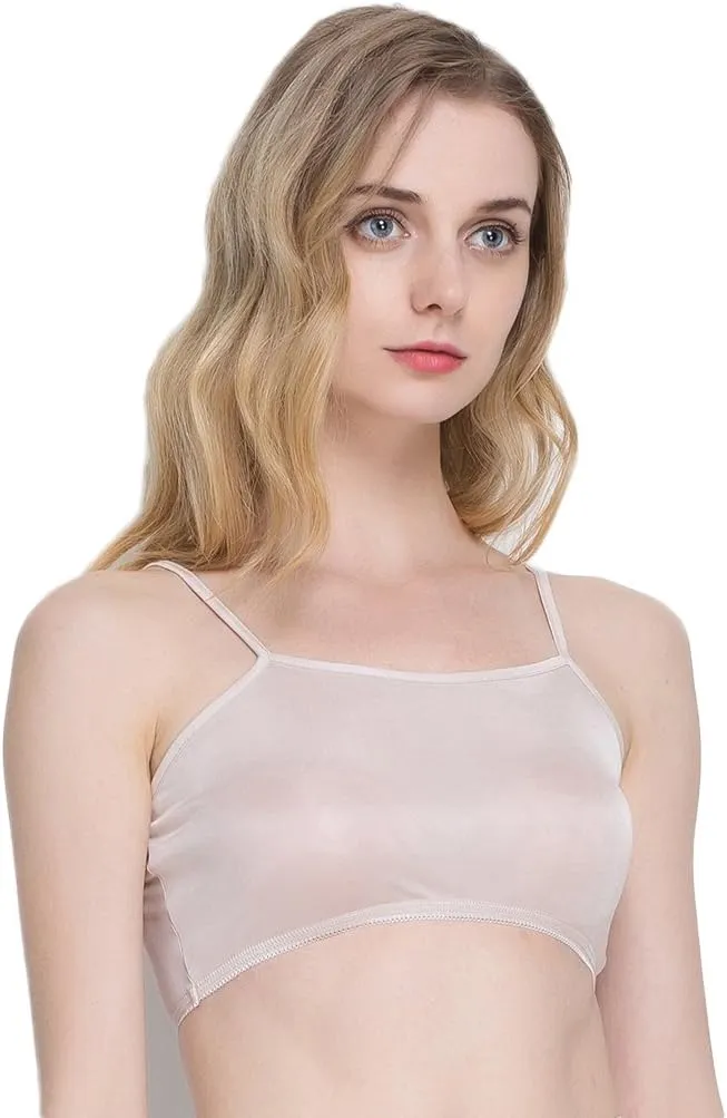CLC Women's Mulberry Silk Half Camisole Non-Padded Tops