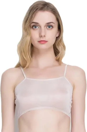 CLC Women's Mulberry Silk Half Camisole Non-Padded Tops