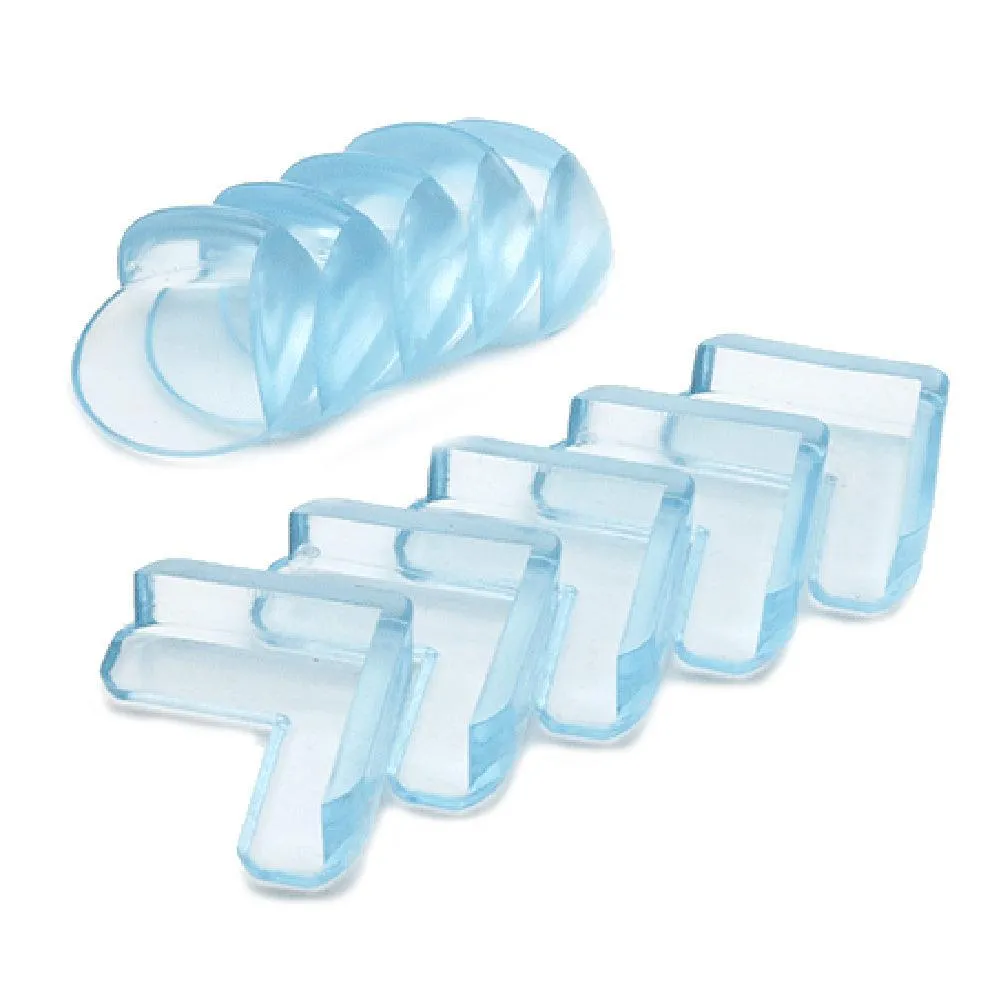 Clear L-Shaped Corner Guards for Child Safety - Single Unit