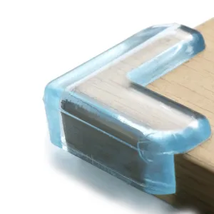 Clear L-Shaped Corner Guards for Child Safety - Single Unit