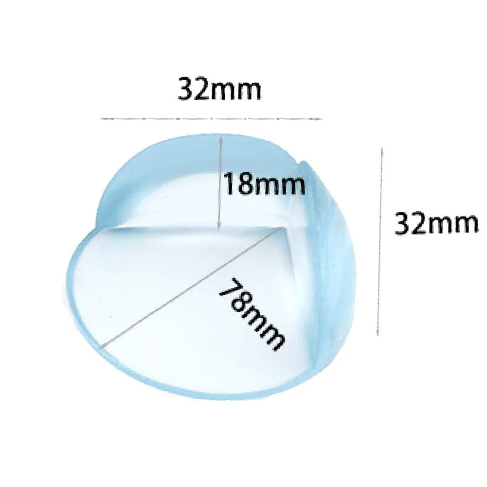 Clear L-Shaped Corner Guards for Child Safety - Single Unit