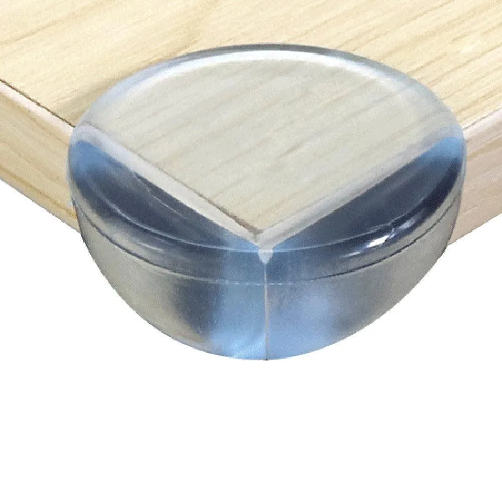 Clear L-Shaped Corner Guards for Child Safety - Single Unit