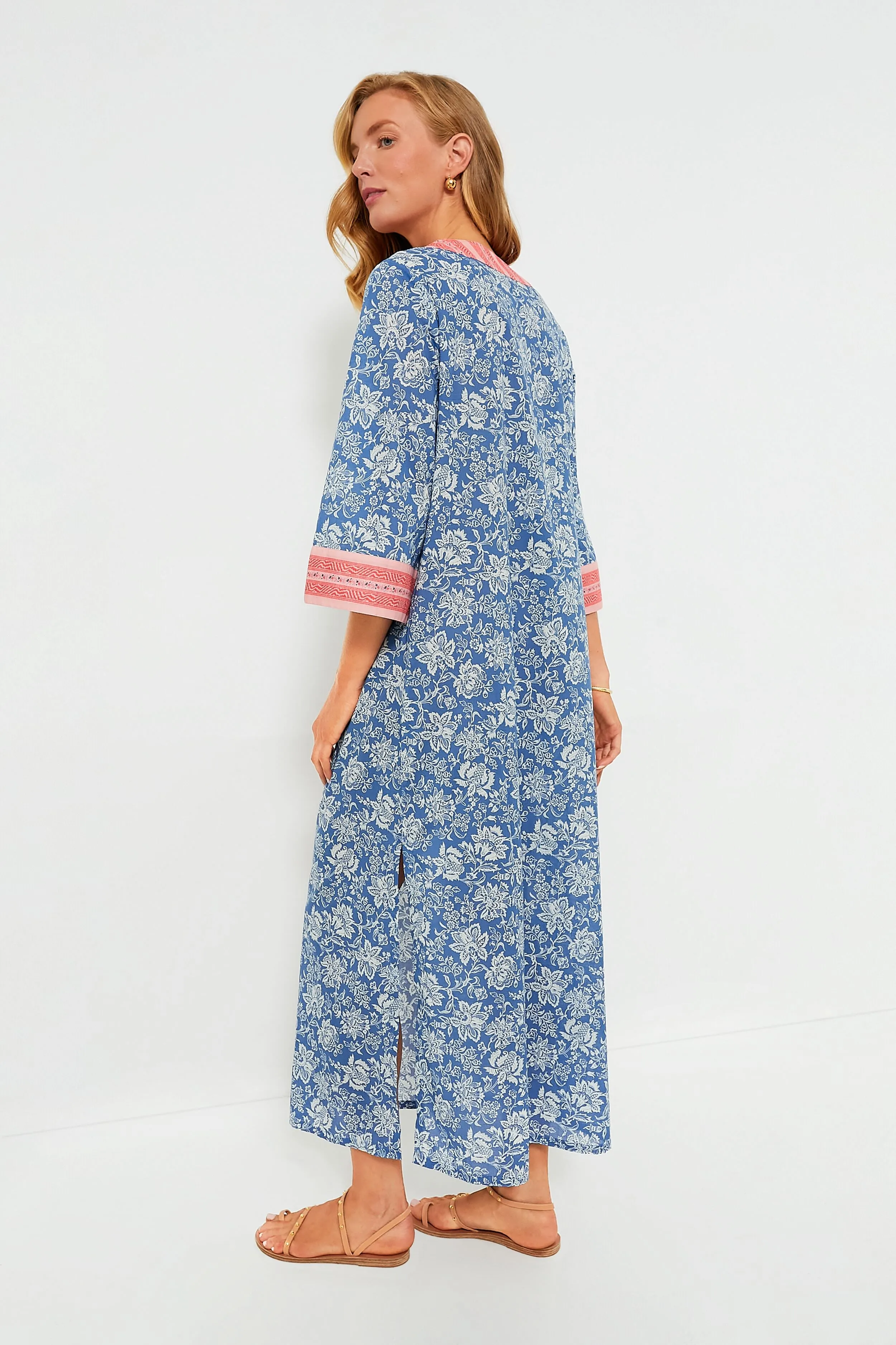 Cobalt Bouquet Belize Caftan