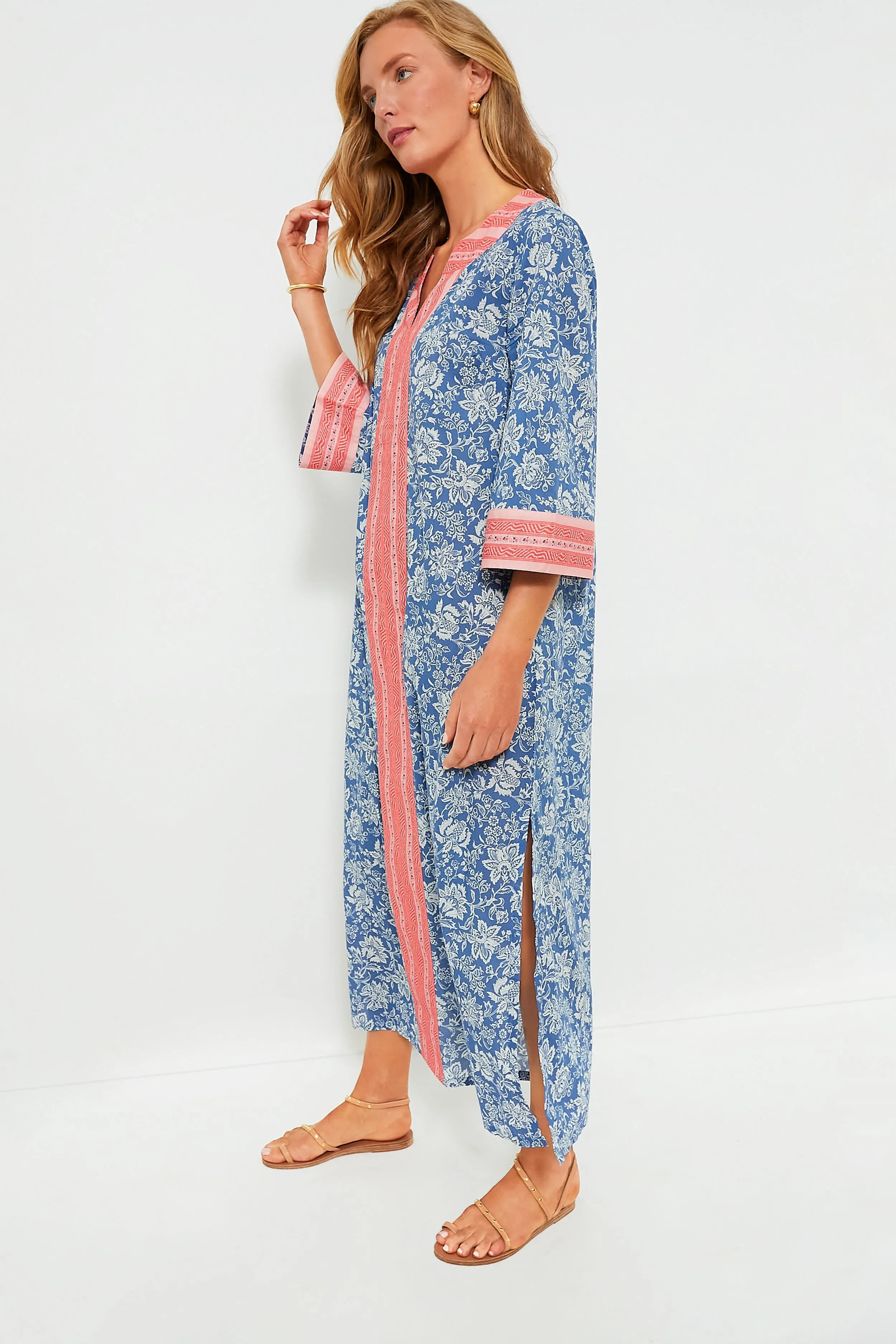 Cobalt Bouquet Belize Caftan