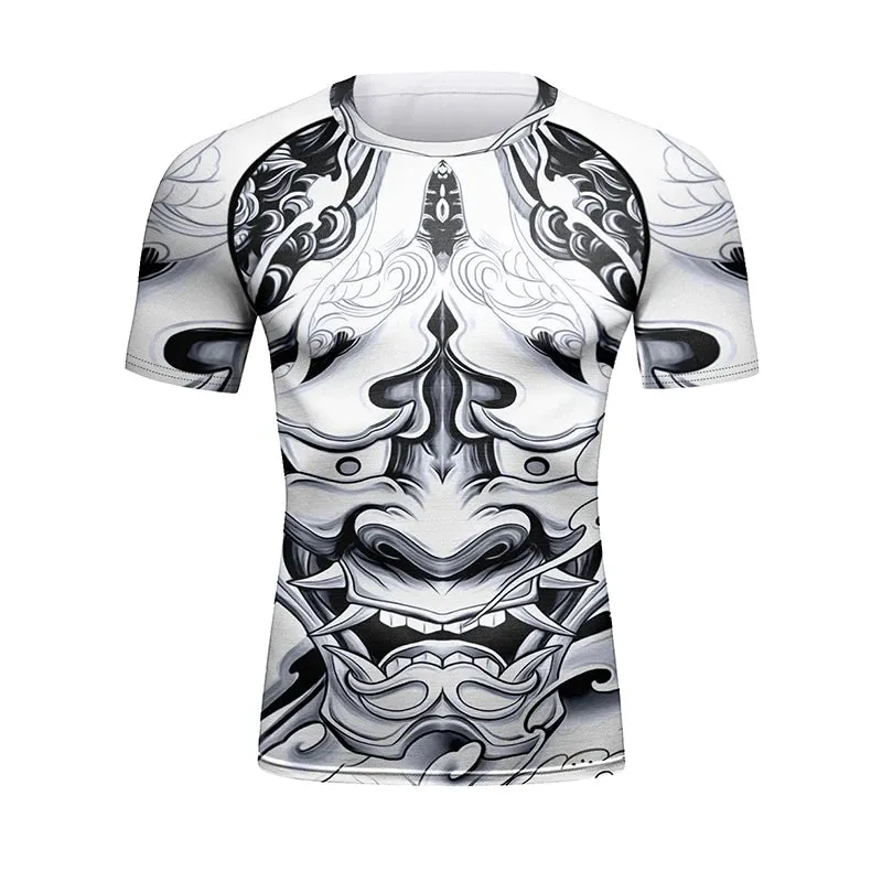 Cody Lundin - Mural Series : Shinigami -  Short Sleeve MMA  / BJJ  Compression Shirt / Rash Guard