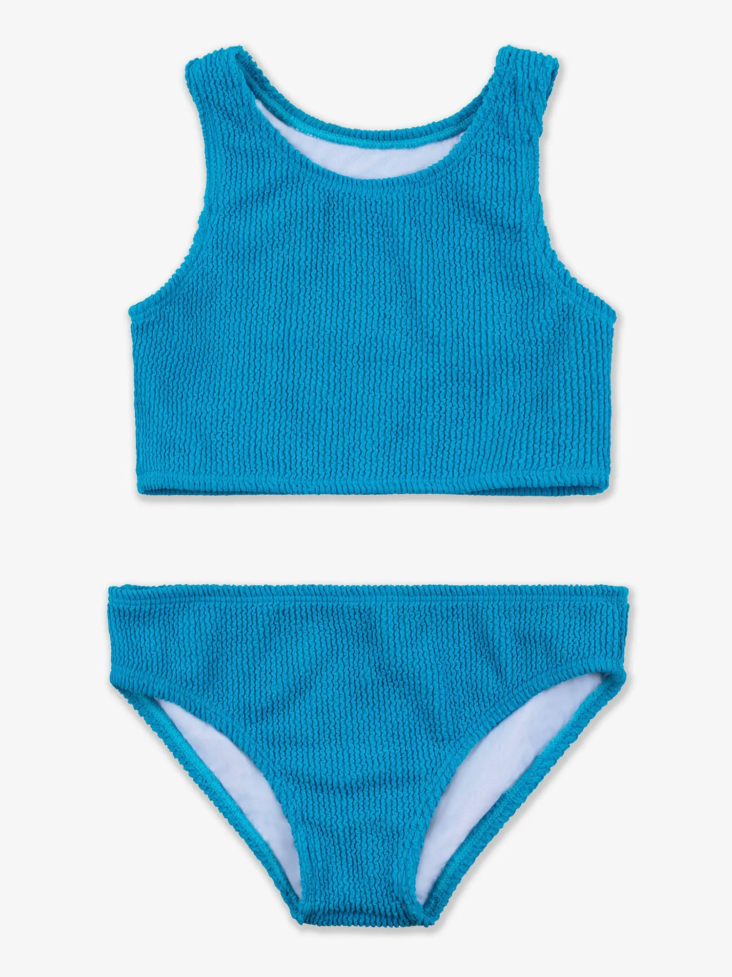 Crinkle Two Piece Tankini Swimsuit