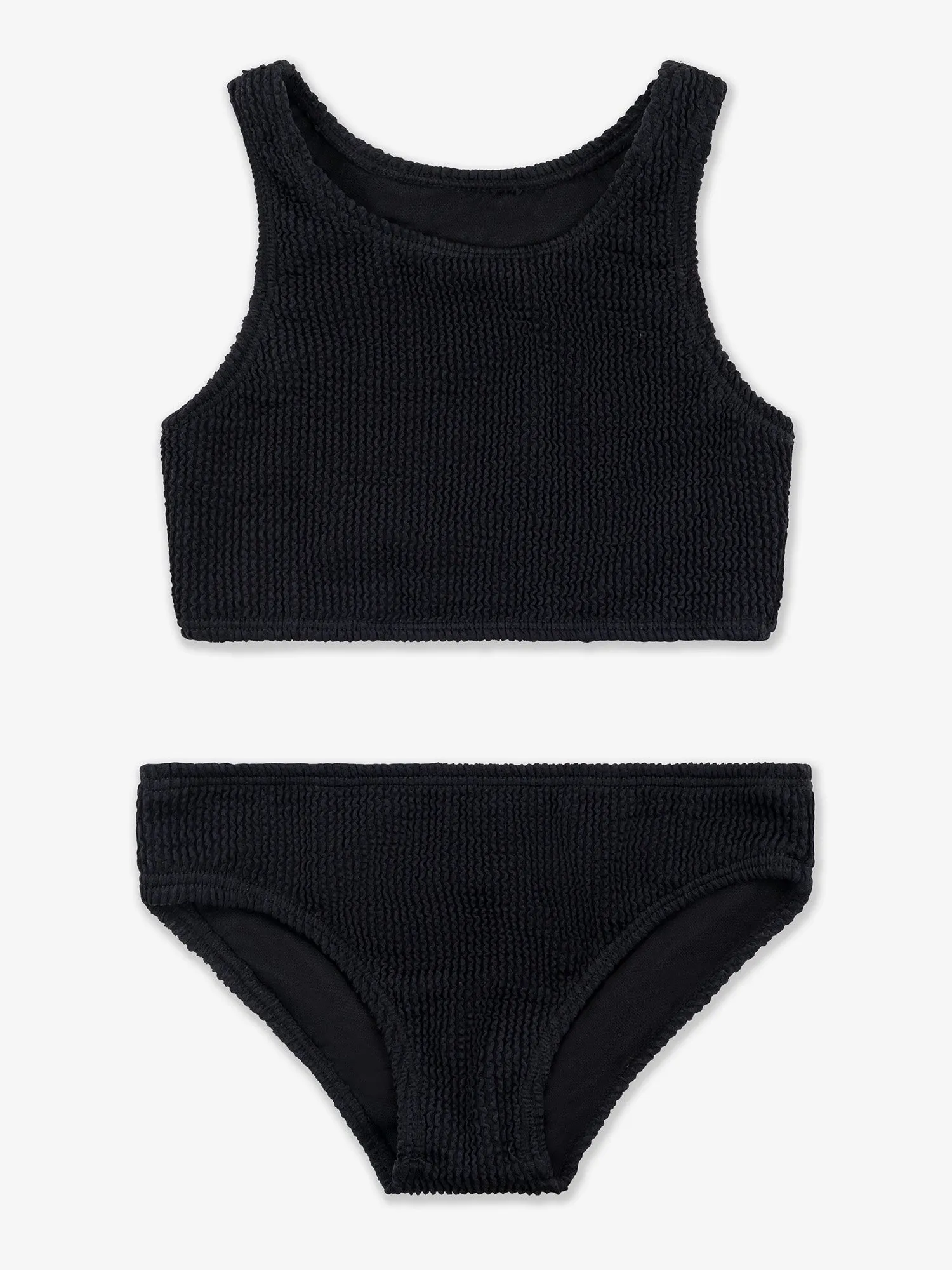 Crinkle Two Piece Tankini Swimsuit