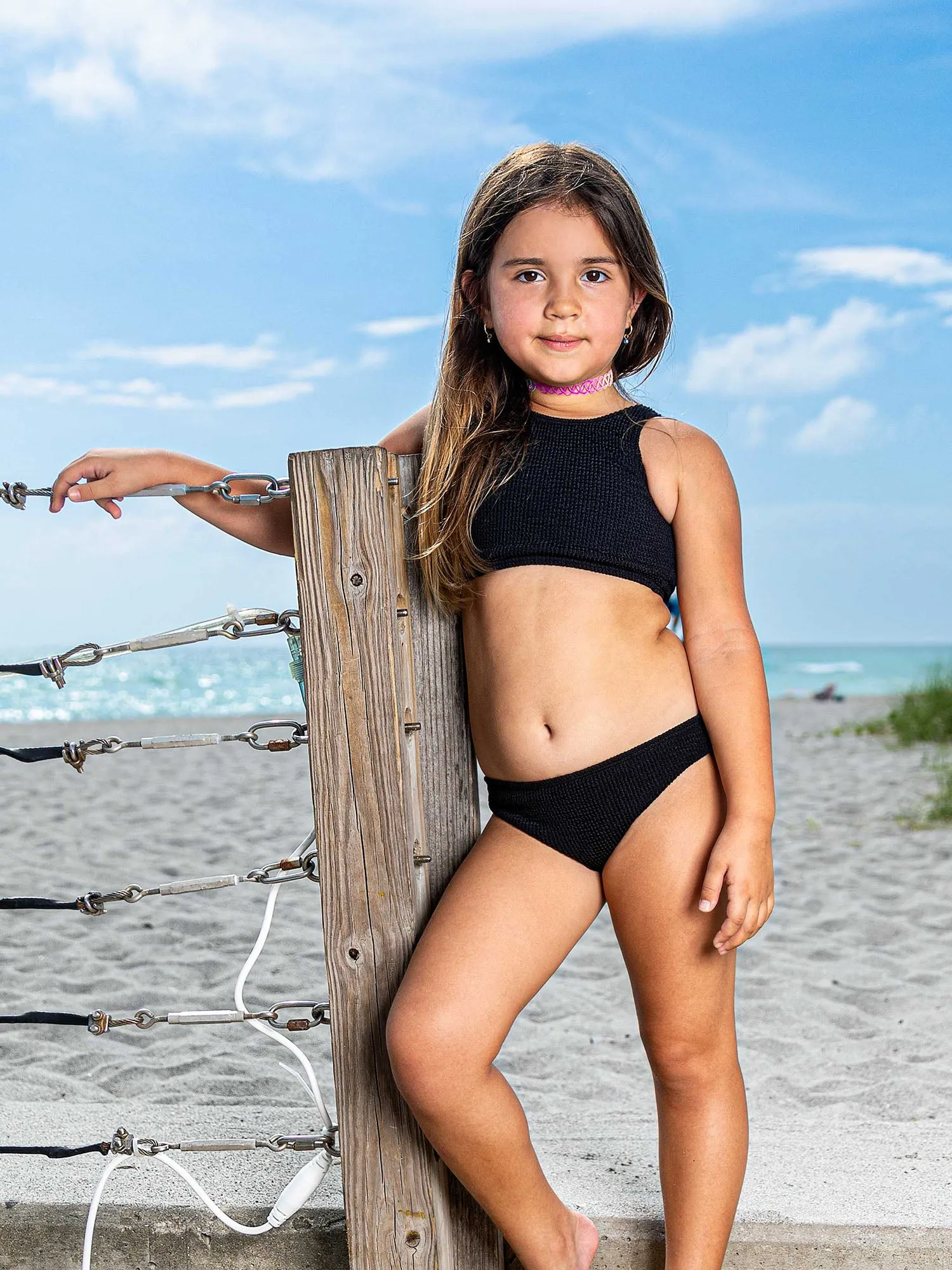 Crinkle Two Piece Tankini Swimsuit