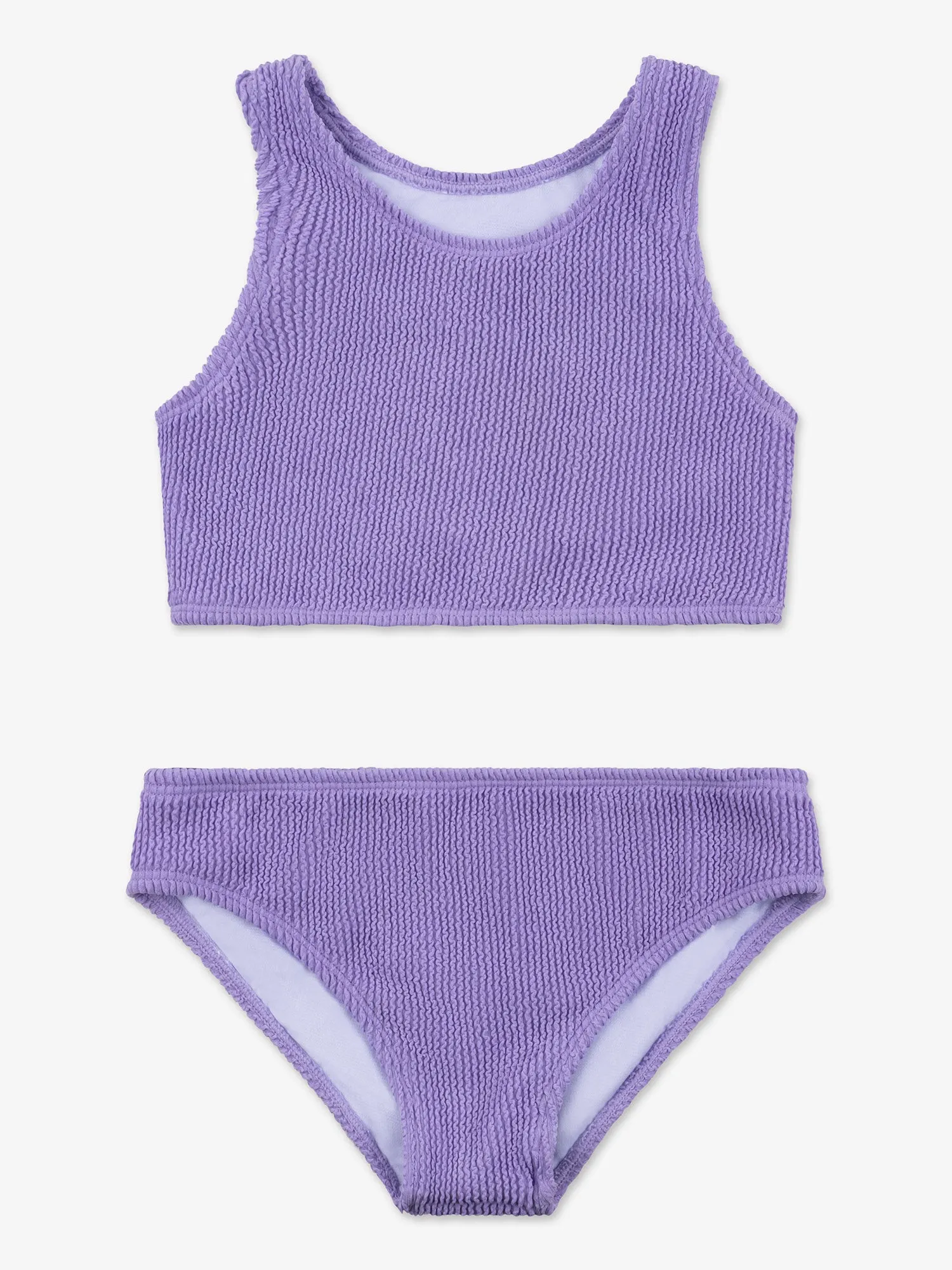Crinkle Two Piece Tankini Swimsuit