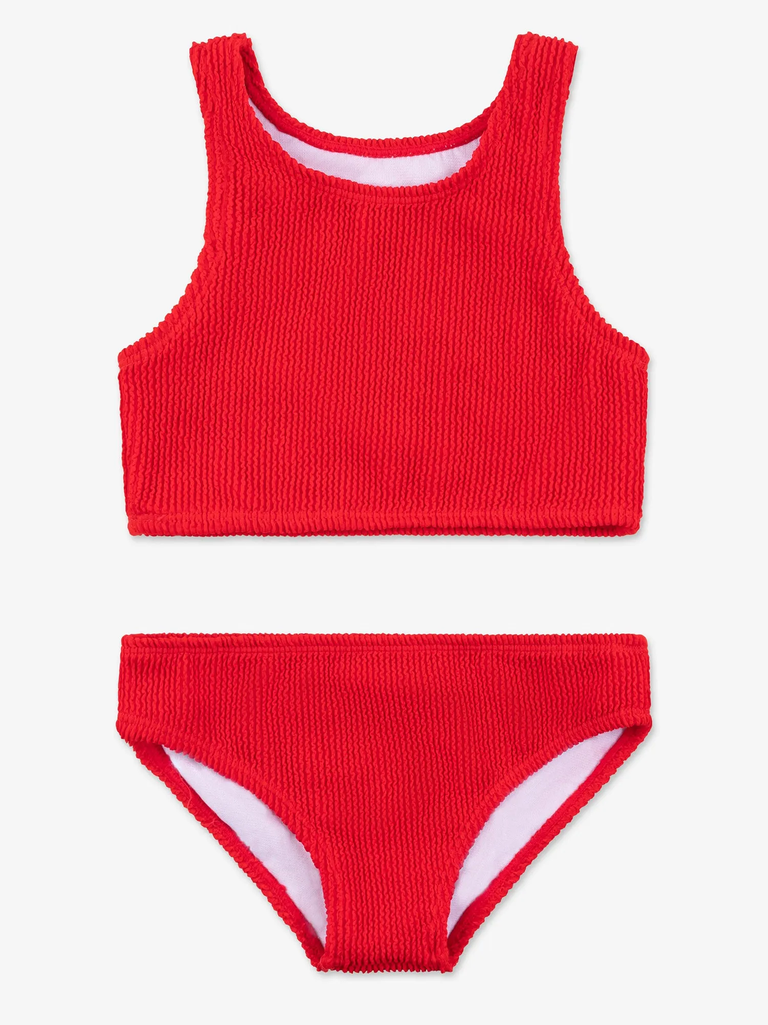 Crinkle Two Piece Tankini Swimsuit