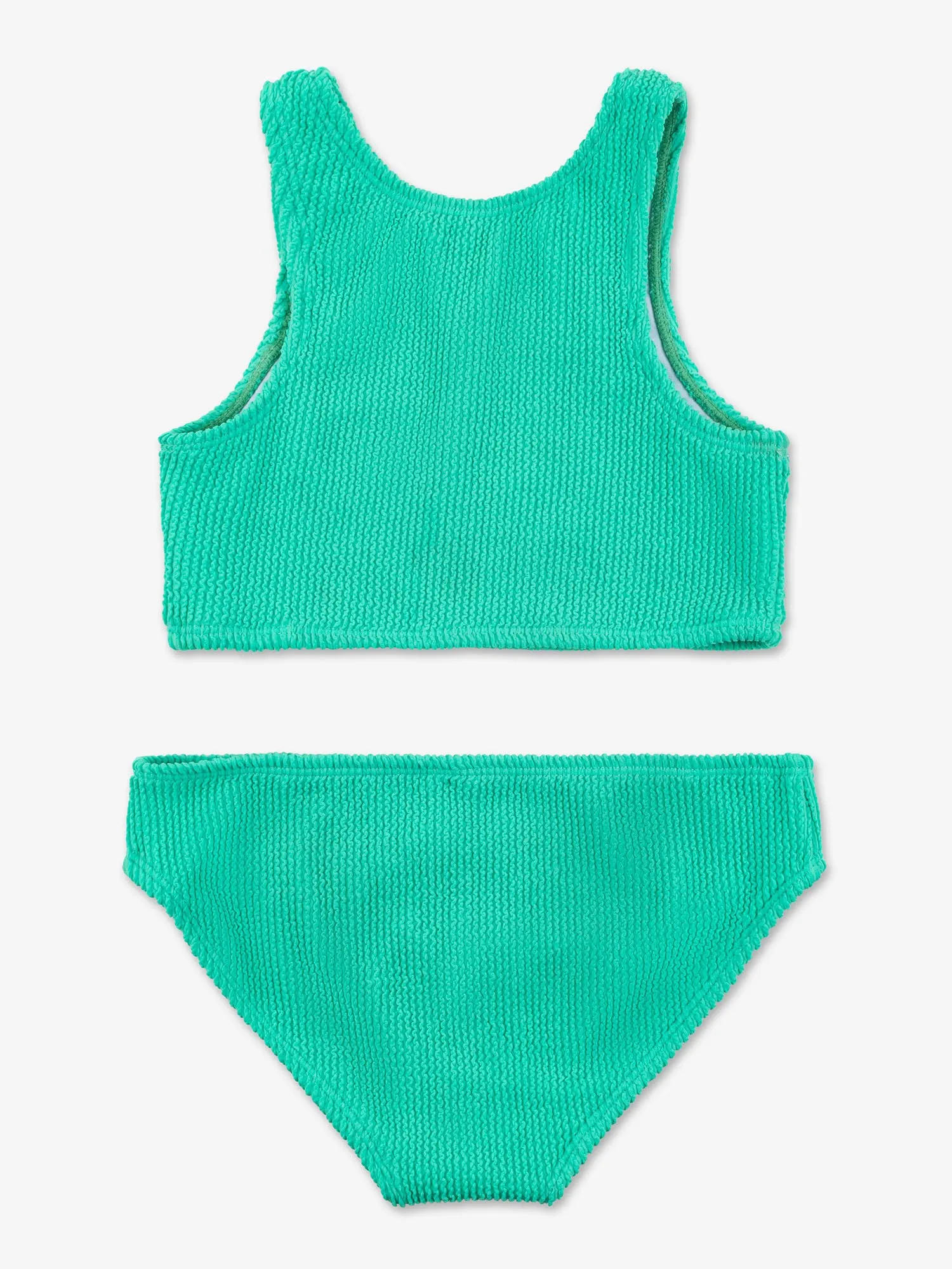 Crinkle Two Piece Tankini Swimsuit