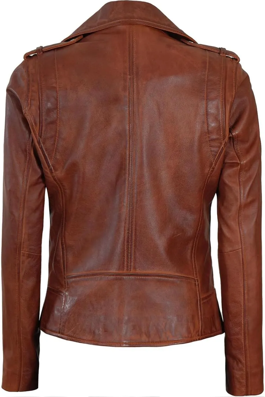 Decrum Leather Jacket Women - Real Lambskin Asymmetrical Style Casual Fashion Leather Jackets For Womens