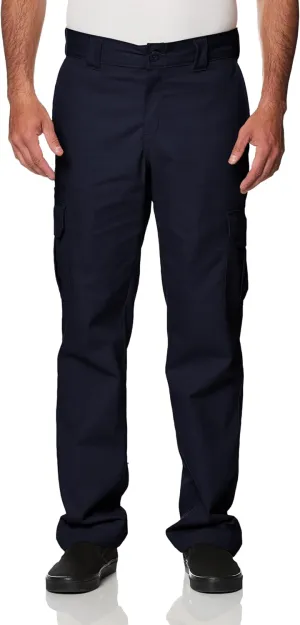 Dickies Men's Regular Straight Flex Twill Cargo Pant, Dark Navy v1, 46W x 30L
