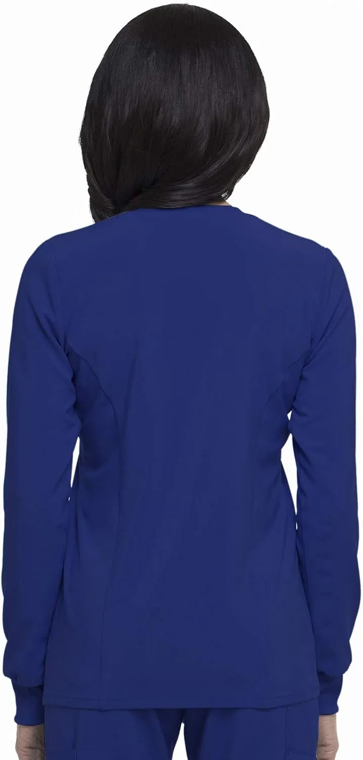 Dickies Scrub Jackets for Woman Snap Front Warm-up Jacket with 2 Pockets - DK305