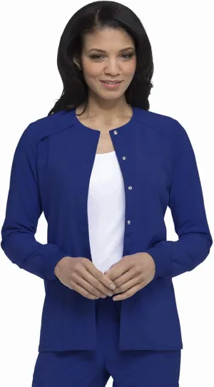 Dickies Scrub Jackets for Woman Snap Front Warm-up Jacket with 2 Pockets - DK305
