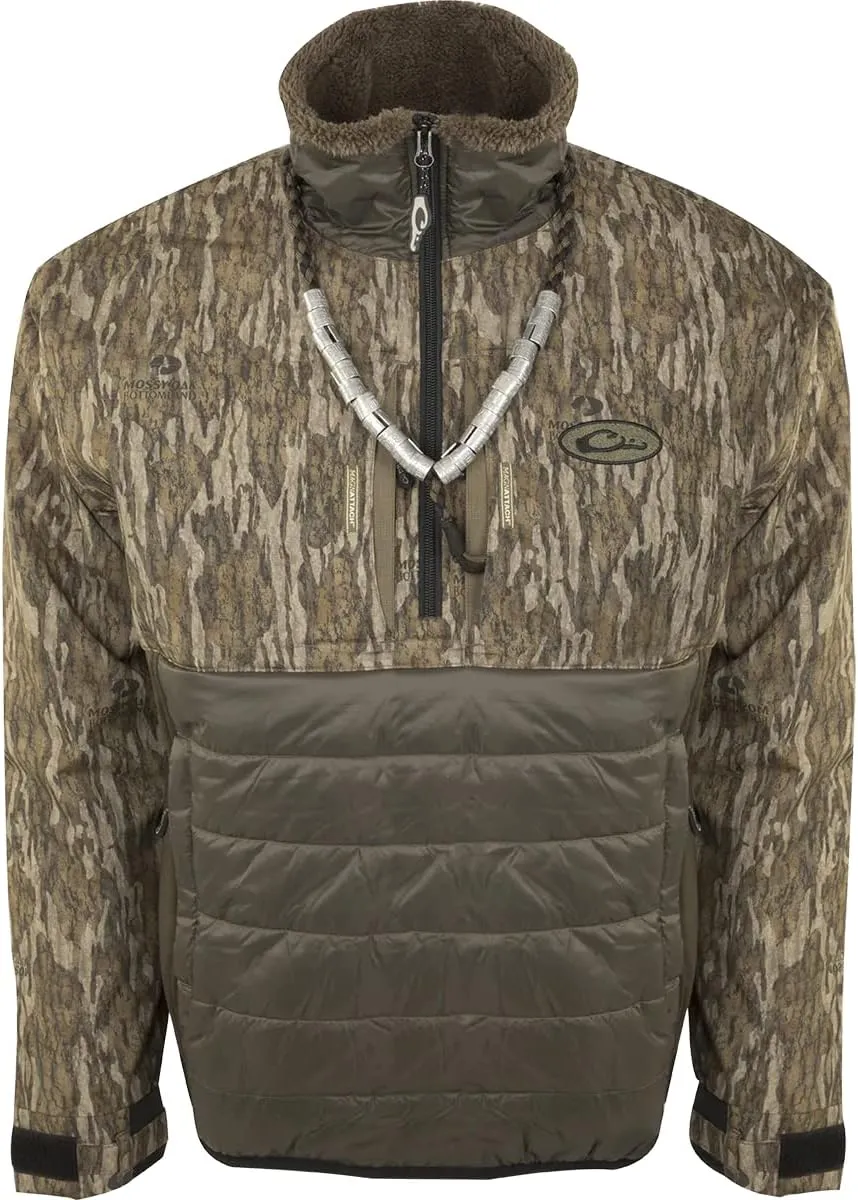 Drake Waterfowl Men's LST Guardian Flex Double Down Waterproof Windproof Insulated 1/4 Zip Eqwader Jacket