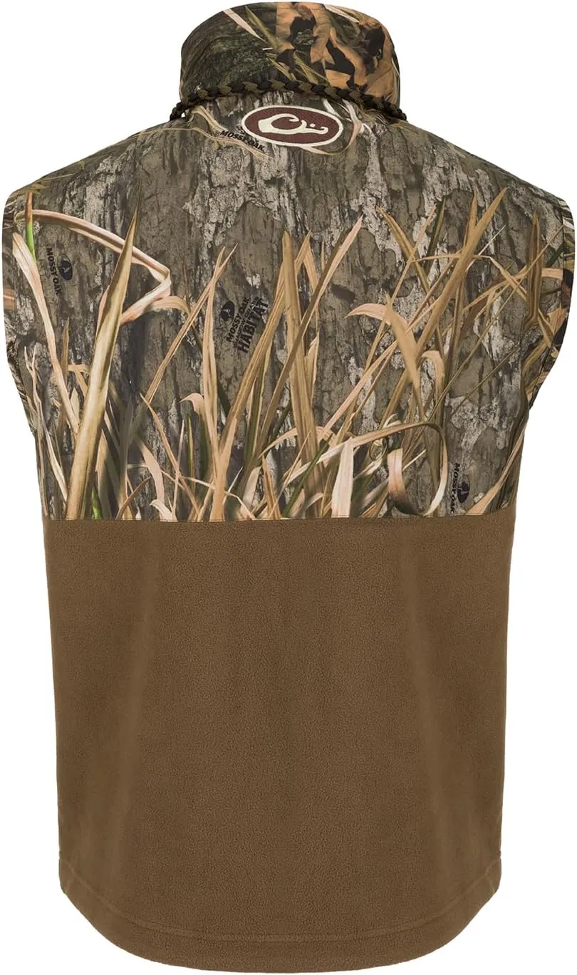 Drake Waterfowl Men's MST Eqwader Insulated Fleece-Lined Waterproof Windproof Breathable Adjustable Outdoor Hunting Zip Vest