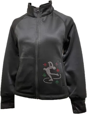 Figure Skating Warm Fleece Semi Fitted Jackets Ice Skating Jacket for Girls Women UGJK2
