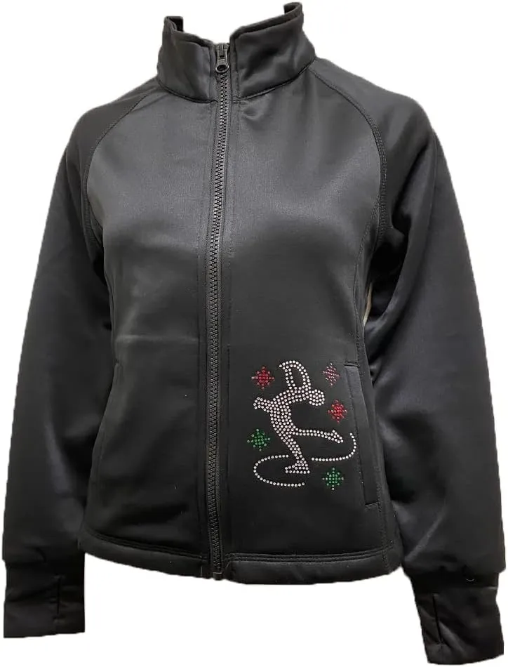 Figure Skating Warm Fleece Semi Fitted Jackets Ice Skating Jacket for Girls Women UGJK2