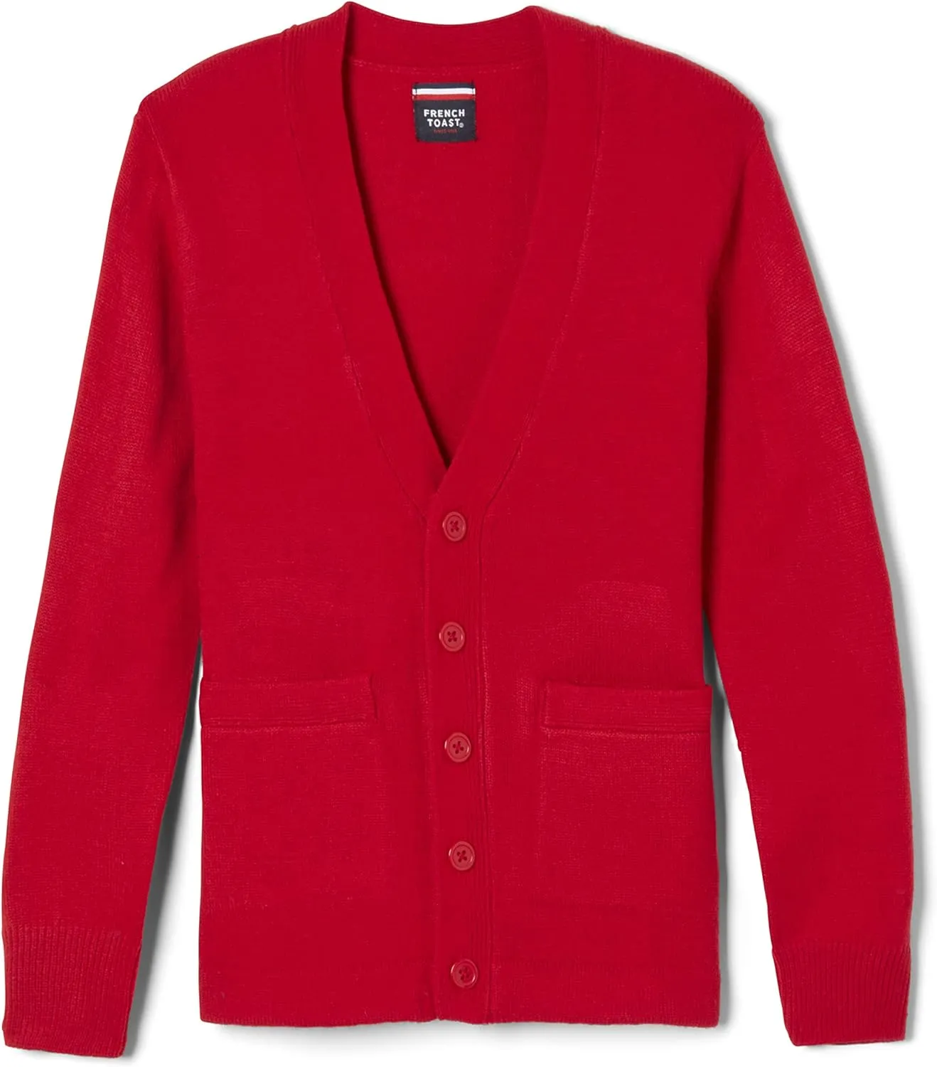 French Toast Boys' Anti-Pill V-Neck Cardigan Sweater (Standard & Husky)