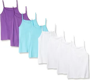 Fruit of the Loom Girls' 10 Pack Assorted Color Cotton Cami