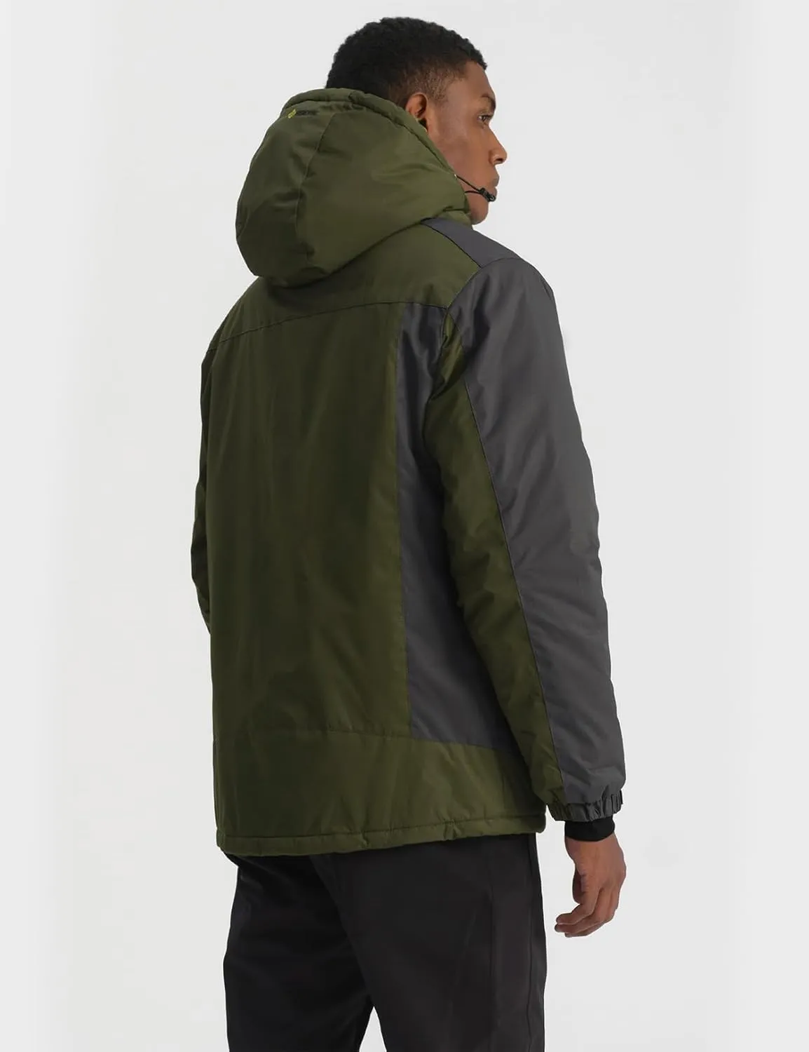 GEMYSE Men's Ski Snow Jacket Warm Winter Waterproof Coat Snowboard Rain Jacket Hooded Windproof Windbreaker