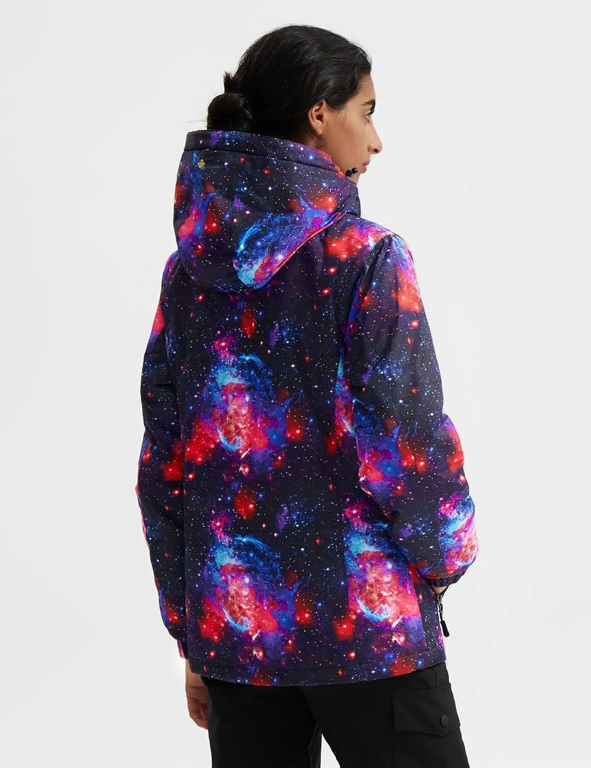 GEMYSE Women's Ski Snow Jacket Warm Winter Waterproof Coat Snowboard Rain Jacket Hooded Windproof Windbreaker